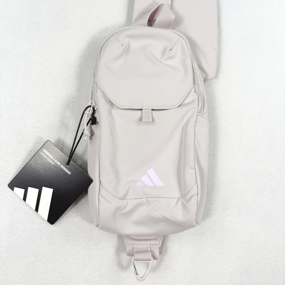 Adidas Essentials 3 Sling Crossbody Bag Ice‎ Purple / Lavender Adjustable - NEW